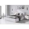BMS GROUP Čalúnená posteľ HILTON 160x200cm výklopná biela