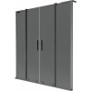 Mexen Velar L Duo vaňová zástena 2-dverová posuvná 150 x 150 cm, grafit, brúsená gun gray - 896-150-003-42-66