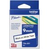 Brother TZe-221 9mm, biela / čierna tlač, 8m, laminovaná TZE221
