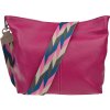 NovaKabelka.sk Prisca Fuxia Scura s prídavným popruhom VI kožená talianska crossbody kabelka ružová