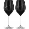 DIAMANTE Pohár Diamante poháre na červené víno Silhouette City Black s kamienkami Swarovski 2 x 470 ml