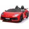 Beneo Elektrické autíčko Lamborghini Aventador 12V 24 GHz dialkové ovládanie USB / SD Vstup odpruženie vertikálne otváravé dvere mäkké Eva kolesá 2 X motor original licencia červená