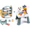 Set didaktický stolík Activity Table Little a garáž 3-poschodová s výťahom Smoby a kufrík na náradie s autíčkami