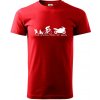 Evolution of man (supersport) - Klasické pánske tričko vyššej gramáže - 4XL ( Červená )