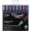 POSCA akrylový popisovač PC-5M - stredne jemný hrot - 1,8 - 2,5 mm - 8 ks súprava - metalické farby