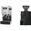 Gaggia New Classic E24, stainless steel + Eureka Mignon Manuale, BL black