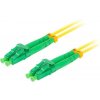 LANBERG optický patch cord SM LC/APC-LC/APC duplex 1m LSZH G657A1 priemer 3mm, farba žltá