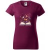 Handel Tričko - Reading is dreaming Farba: fuchsiová, Veľkosť: XL, Strih trička: dámsky