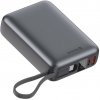 Swissten powerbanka 20000 mAh, 45W, 2xUSB-C + USB-A, integrovaný kábel, čierna
