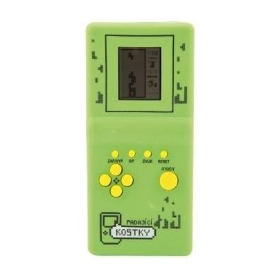 Teddies Digitálna hra Padajúce kocky hlavolam plast 7x14,5cm na batérie so zvukom - zelená 00850083
