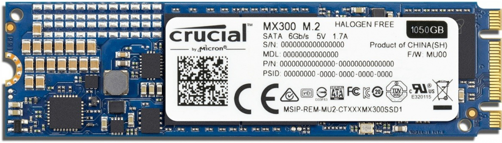 Crucial M.2 MX300 1TB CT1050MX300SSD4