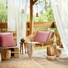 Eurofirany Záhradná nepremokavá obliečka na vankúšik GARDEN ružová Polyester 45x45 cm