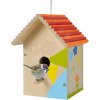 Drevená vtáčia búdka Outdoor Birdhouse Eichhorn Poskladaj a vymaľuj - so štetcom a farbami od 6 rokov