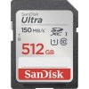 SanDisk SDXC Ultra 512GB (Class 10/UHS-I/150MB/s) SDXC karta 512 GB UHS-Class 1 vodotesné, nárazuvzdorné; SDSDUNC-512G-GN6IN
