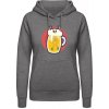 AWDis Hoodie Mikina - Dizajn - Smrtka v Pive - Uhlíková - XS - Dámske
