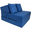 Rozkladacie kreslo - jednofarebné AV 70x15x200 cm - Modrá