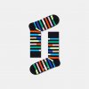 Happy Socks Čierne ponožky Happy Socks s farebnými pruhmi, vzor Highway