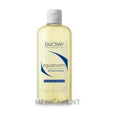 DUCRAY SQUANORM - PELLICULES GRASSES Šampón proti mastným lupinám 200 ml