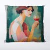 Takoy Obliečka na vankúš 45x45 nepremokavý polyester žena s vínom 1-HT-00339 | 45 x 45 cm