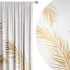 Soovi Home Zatemňovací záves Golden Palm – zlatisté palmové listy na bielom podklade Veľkosť: 140x300 na riasiaci pás