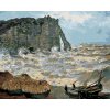ZUTY Maľovanie podľa čísel - BÚRLIVÉ MORE V ÉTRETAT (CLAUDE MONET) Rámovanie: vypnuté plátno na rám, Rozmer: 80x100 cm