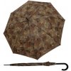 DERBY Hit Lang AC Leaves - dámský holový vystřelovací deštník hnědá 77265PL01