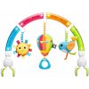 BenBat Senzorická hrazdička s hračkami na kočík a autosedačku - dúha