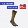 WEDZE Lyžiarske hrejivé pohodlné ponožky 500 kaki 35-38