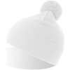 Atlantis Headwear Čepice s bambulí Wind-S Pompom, pletená COT33029400199-white Bílá UNI