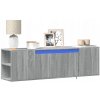 VidaXL Nástenná skrinka pod TV s LED, sivý dub sonoma, 135x31x39,5 cm