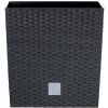 Prosperplast RATO LOW Květináč 17x17x17 cm ratan antracit