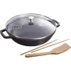 Staub Panvica Wok STAUB 30 cm čierna 4,19l