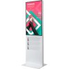 Jansen Display Digitální totem Smart Line s Kapsou 6 x A4 s dotykovou obrazovkou, Bílá, 602 x 1819 mm
