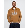 GAP Polo mikina s logom Hnedá L Hnedá Hnedá