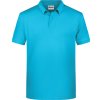 James & Nicholson Polokošile JN 8010, bio bavlna, krátký rukáv, pánská COT02801044013-turquoise 3XL Tyrkysová