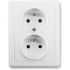 Zásuvka dvojnásobná, jasne biela, ABB Swing 5512G-C02349 B1