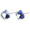 For You náušnice swarovski elements kocky modré BERMUDE BLUE napichovačky Nau-kocka-002b