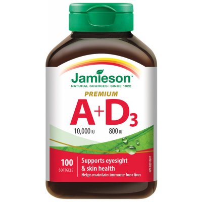 Jamieson Vitamín A a D Premium 10000 IU / 800 IU 100 kapsúl