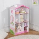 Eco Toys Dřevěný domeček pro panenky s výtahem a skluzavkou