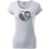 Florbal love - Dámske tričko Pure - 2XL ( Svetlosivý melír )