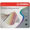 Pastelky STABILO aquacolor, súprava 24 ks v kovovom puzdre