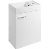 Aqualine Aqualine, ZOJA skrinka s keramickým umývadlom 40x22 cm, biela, 51049A-02