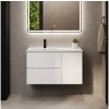BATH DELUXE Kúpeľňová skrinka s umývadlom HELSINKI 95 cm ľavá/biela BT0181+BT0191 + záruka 3 roky zadarmo