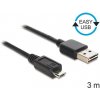 Delock kabel EASY-USB 2.0-A samec > USB 2.0 micro-B samec 3 m 83368