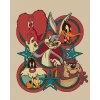Zuty - Looney tunes retro plakát II, 40×50 cm, vypnuté plátno na rám (8596530201618)