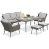 Záhradný nábytok Bilbao Apetito 5 + 2 taburetky Garden Point sivý