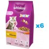 WHISKAS Junior 6x1,4 kg kompletné krmivo pre mačiatka s lahodným kuracím mäsom