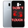 TopQ Zadný silikónový kryt na Samsung J6+ Don't touch red