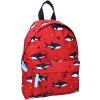 Predškolský ruksak jednokomorový Vadobag pre chlapcov, dievčatá, červený