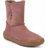 Dievčenské zimné barefoot topánky TEX SUEDE Dark Pink G3160250 - 34